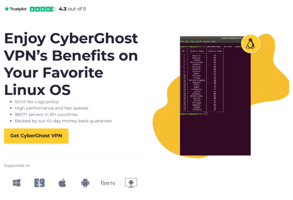 CyberGhost for Linux