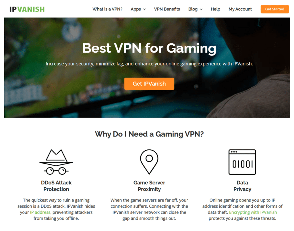 IPVanish VPN for gaming