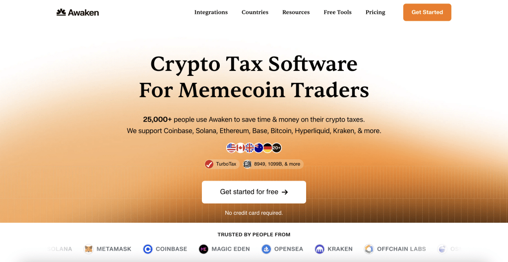 Awaken Crypto Tax Software